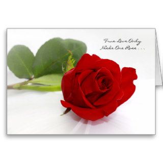 Romantic Red Rose I Love You Only One For Me Card