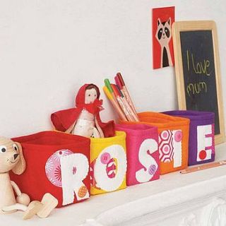 personalised felt box by paper and string