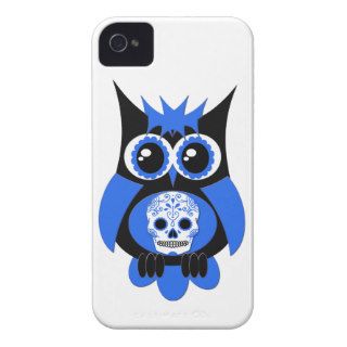 Blue Sugar Skull Owl Case iPhone 4 Cover