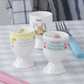 personalised egg cup by the contemporary home