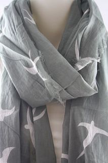 bird cotton scarf by bella bazaar