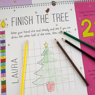 personalised advent activity book by alphabet gifts & interiors