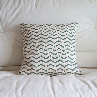geometric chevron cushion by weft bespoke design
