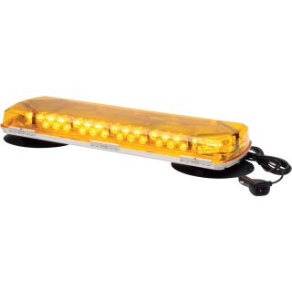 Whelen Amber Mini Lightbar with Vacuum Mount — 72 LEDs, 23 1/4in.L x 7 3/4in.W x 2 3/8in.H, Model# MC23VA  Light Bars