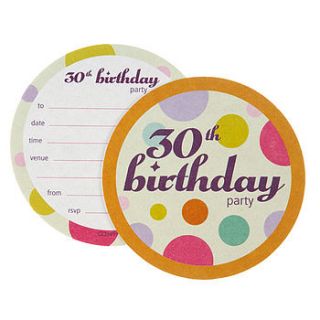 30th birthday party (8 coaster invitations) by aliroo