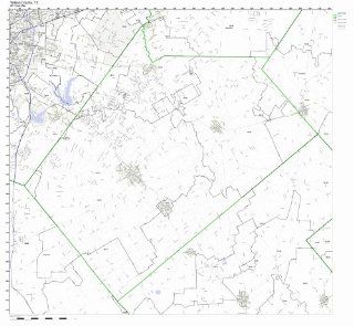 Wilson County, Texas TX ZIP Code Map Not Laminated   Prints