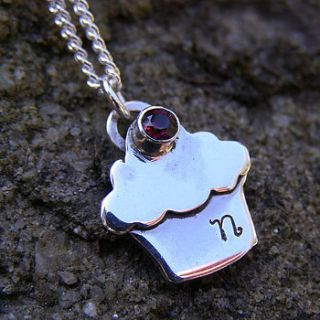 personalised silver cup cake pendant by soremi