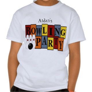 KRW Custom Bowling Birthday Party Kid's T Shirts