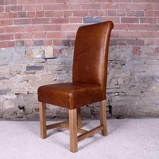 holmes leather rollback dining chair by h&f