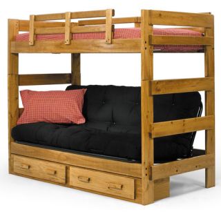 Twin over Futon Standard Bunk Bed with Underbed Storage