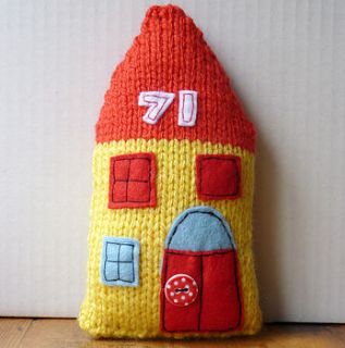 personalised little house by gift horse knit kits