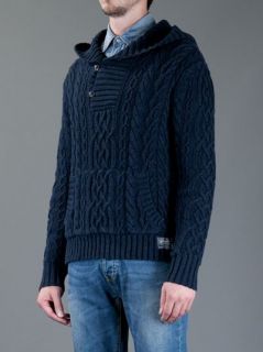 Ralph Lauren Denim & Supply Hooded Cable Knit Sweater