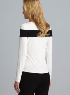 Calvin Klein Long Sleeve Colorblock Top Calvin Klein Long Sleeve Sweaters