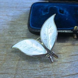 1950s modernist silver enamel brooch by ava mae designs