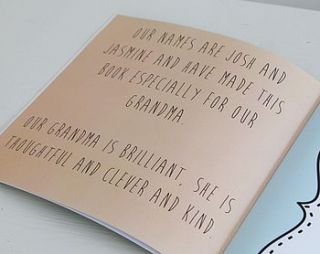 personalised 'why grandma is brilliant' book by lou brown designs