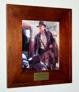 HARRISON FORD Framed Autograph, INDIANA JONES Certified by UACC RD#228, COA, Plaque Harrison Ford Entertainment Collectibles