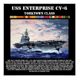 USS Enterprise CV 6 Print