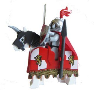 LEGO Royal Lion Knight Minifigure   Grill Helmet, Horse & Armor Kingdom Toys & Games