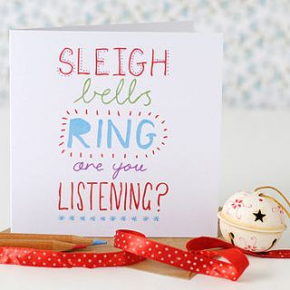 sleigh bells ring christmas card by the green gables