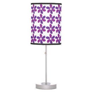 Purple Flowers Desk Lamps