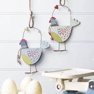 country hen decorations set of two by the contemporary home