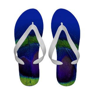 PixDezines peaock eye/neon colors Sandals
