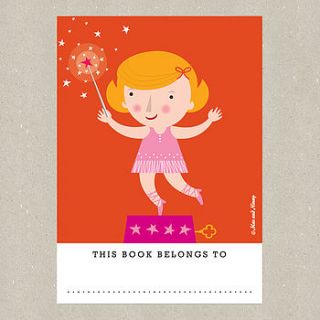 ballerina children's bookplates by mac and ninny paper company