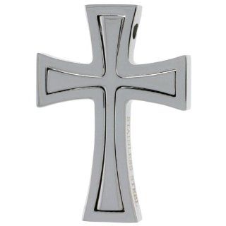 Stainless Steel Cross Necklace, 1 1/2 inch tall, w/ 30 inch Chain Jewelry