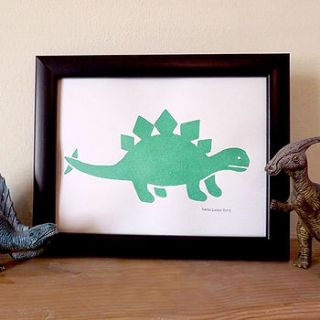 vege dinosaur stegosaurus print by hello dodo