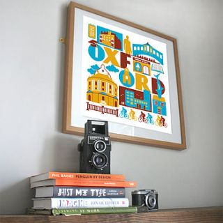 oxford city typographic print by susan taylor