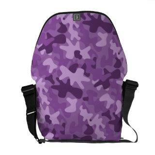Purple Military Camouflage Pattern Messenger Bag