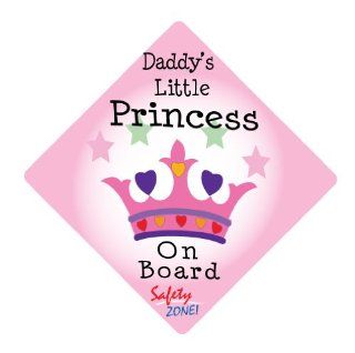Daddy,s Little Princess on Board safety sign car Window cling 5 1/4" x 5 1/4" poster Safety 