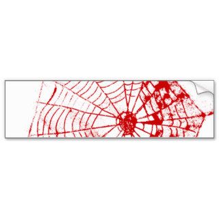 Spider Web The MUSEUM Red Web Bumper Stickers