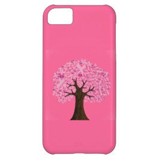 Breast Cancer Ribbon Tree iPhone 5C Cases