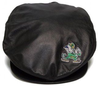 New University of Notre Dame Leather Beret Style Hat  Paper Boy/Cabbie/Captain Cap   One Size  Sports Fan Baseball Caps  Sports & Outdoors