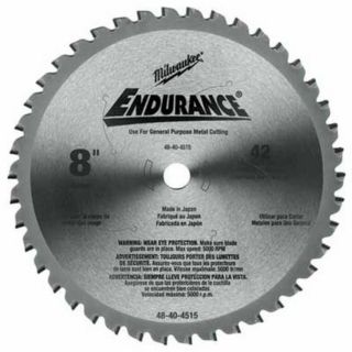 Milwaukee Saw Blade — 8in. Dia, 42 Tooth, Metal Cutting, Model# 48-40-4515  Circular Saw Blades