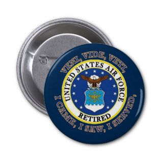 USAF Retired Logo Button