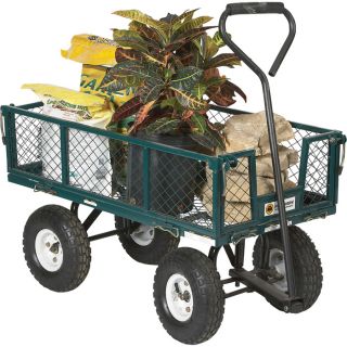 Steel Cart — 34in.L x 18in.W, 400-Lb. Capacity, Model# NTE110  Hand Pull Wagons