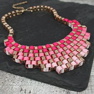 multicolour metal weave necklace by my posh shop