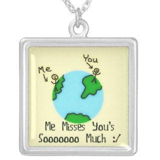 Missing You Cartoon Necklaces