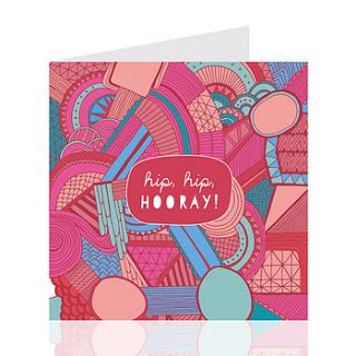 'hip, hip, hooray' card by sian elin
