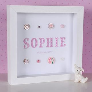 personalised baby girl artwork by sweet dimple
