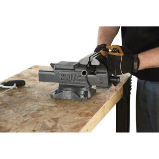 Klutch Heavy-Duty Bench Vise — 5in.W Jaw, 5in. Capacity  Bench Vises