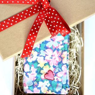 floral heart handkerchief by adventures and tea parties