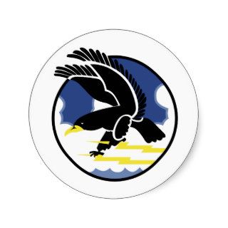531st Fighter Squadron Black Hawk Round Stickers
