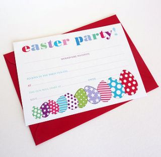 easter party invitations   pack of 10 by little cherub design
