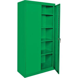 Sandusky Lee Commercial Grade All Welded Steel Cabinet — 36in.W x 24in.D x 72in.H, Green, Model# CA41362472-A8  Storage Cabinets