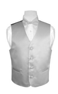 BOY'S Solid SILVER GREY Color Dress Vest BOWTIE Set size 6 Apparel Accessories Clothing