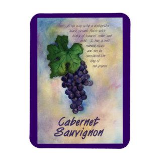 Cabernet Sauvignon Wine Grapes Painting Art Magnet