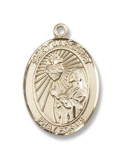 14kt Gold St. Margaret Mary Alacoque Medal Charm Bracelets Jewelry